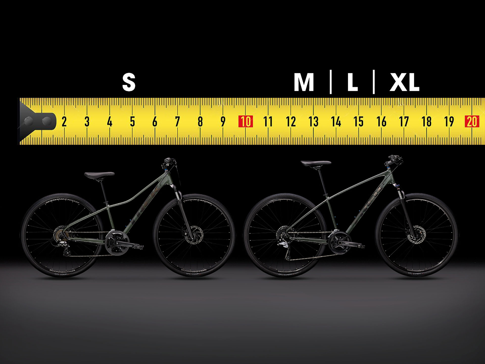 Suaugusiųjų dviračių dydžio gairės
